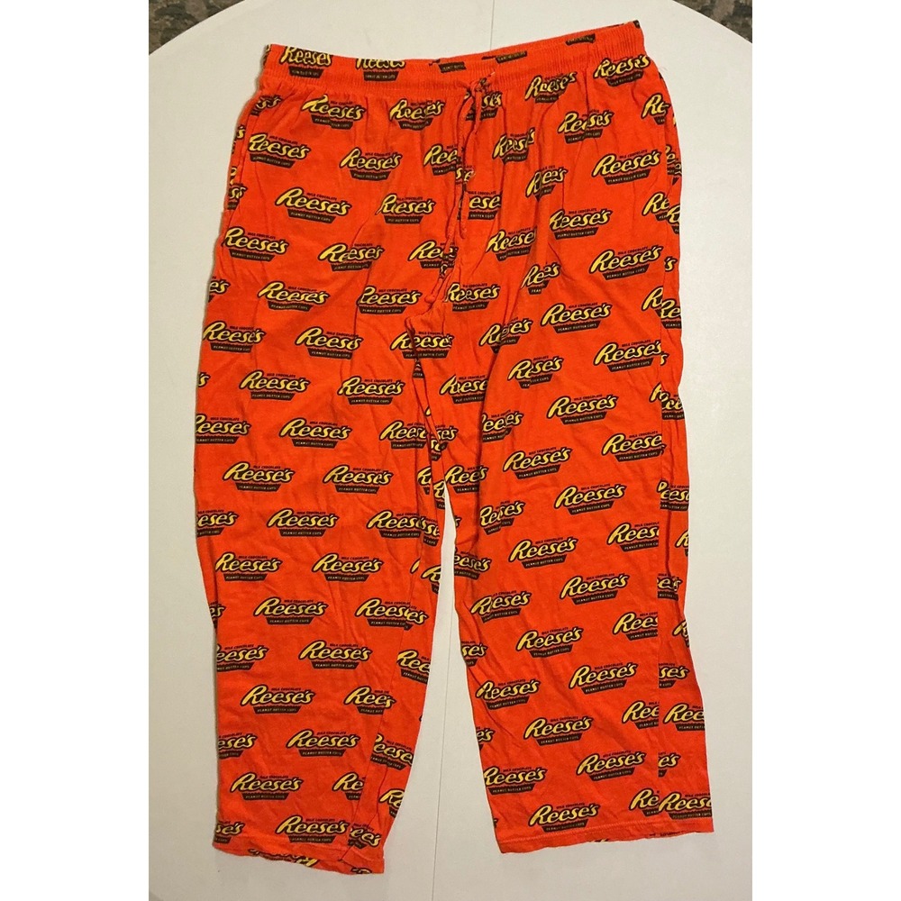Hershey Reeses Pajama Pants Orange Chocolate‎ Candy Wacky Loungewear Women L